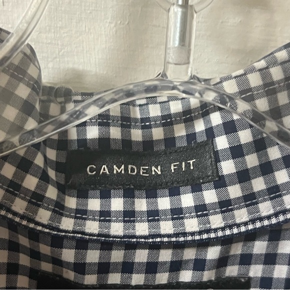 Banana Republic Blu White Gingham Camden Fit Button Down Size Small - Picture 3 of 8